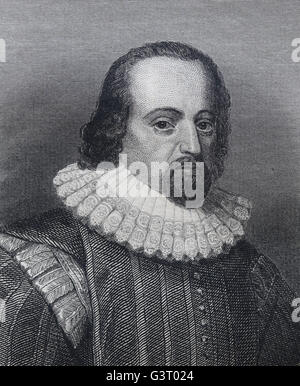 Francis Bacon, 1. Viscount St. Alban (1561-1626). Englischer Philosoph, Staatsmann und wissenschaftliche. Kupferstich, 19. Jahrhundert. Stockfoto