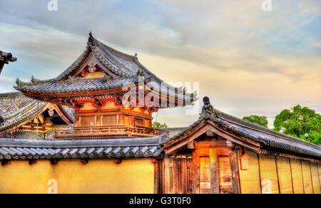 Ansicht des Horyu-Ji-Tempel in Ikaruga, Nara Stockfoto