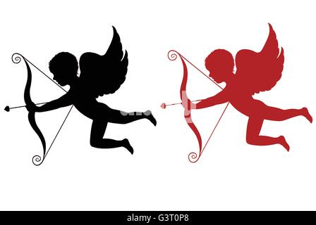 Rote und schwarze Amur isoliert Stock Vektor