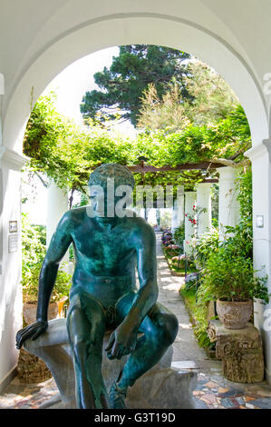 Die Villa San Michele, ehemalige Wohnhaus des Autors/Arzt Axel Munthe auf der Insel Capri in der Bucht von Neapel, Italien Stockfoto