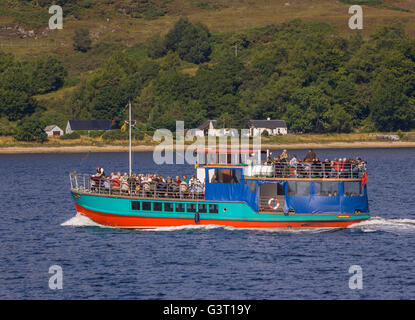 FORT WILLIAM, Schottland - Ausflugsschiff unterwegs auf Loch Linnhe. Stockfoto