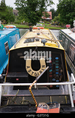 Narrowbooats in Runnymede in Surrey UK Stockfoto