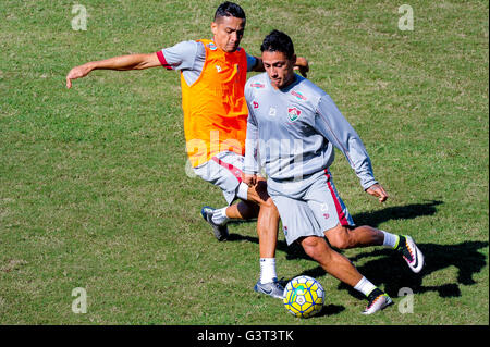 RIO DE JANEIRO, Brasilien - 14.06.2016: TRAINING FLUMINENSE - Cicero, Fluminense während des Trainings. (Foto: Marcelo Cortes / FotoArena) Stockfoto