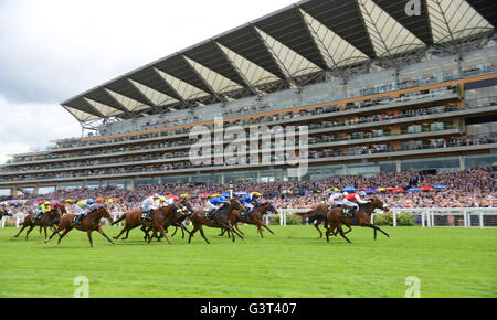 Ascot, Berkshire, UK. 14. Juni 2016. PROFITABEL und Adam Kirby (14) gewinnen die Könige stehen Einsätze in Royal Ascot Racecourse Kredit-14. Juni 2016: John Beasley/Alamy Live News Stockfoto