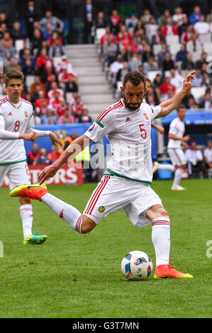 Attila Fiola (Ungarn); 14. Juni 2016 - Fußball: Uefa Euro Frankreich 2016, Gruppe F, Österreich 0-2 Ungarn am Nouveau Stade de Bordeaux, Bordeaux, Frankreich. Bildnachweis: Aicfoto/AFLO/Alamy Live-Nachrichten Stockfoto