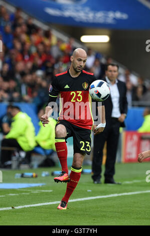 Laurent Ciman (Belgien); 13. Juni 2016 - Fußball: Uefa Euro Frankreich 2016, Gruppe E, Belgien 0-2 Italien am Stade de Lyon, Lyon, Frankreich. © Aicfoto/AFLO/Alamy Live-Nachrichten Stockfoto