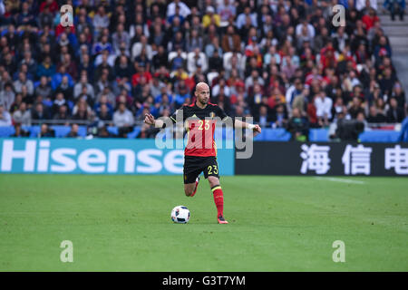 Laurent Ciman (Belgien); 13. Juni 2016 - Fußball: Uefa Euro Frankreich 2016, Gruppe E, Belgien 0-2 Italien am Stade de Lyon, Lyon, Frankreich. © Aicfoto/AFLO/Alamy Live-Nachrichten Stockfoto