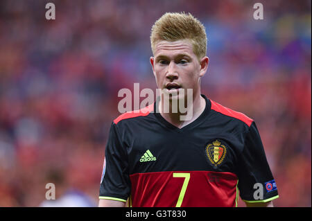 Kevin De Bruyne (Belgien); 13. Juni 2016 - Fußball: Uefa Euro Frankreich 2016, Gruppe E, Belgien 0-2 Italien am Stade de Lyon, Lyon, Frankreich. © Aicfoto/AFLO/Alamy Live-Nachrichten Stockfoto