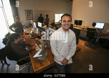 Los Angeles, Kalifornien, USA. 24. Mai 2016. Addison McCaleb Kopf von MediaHound. © Ringo Chiu/ZUMA Draht/Alamy Live-Nachrichten Stockfoto