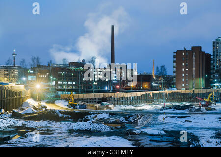 Finnland, Pirkanmaa, Tampere, Winterlandschaft mit Schnee schlicht in