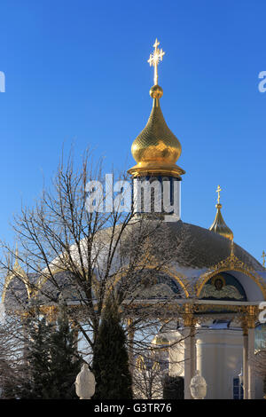 Die Pochaev Lavra am schönen Wintertag, Ukraine Stockfoto