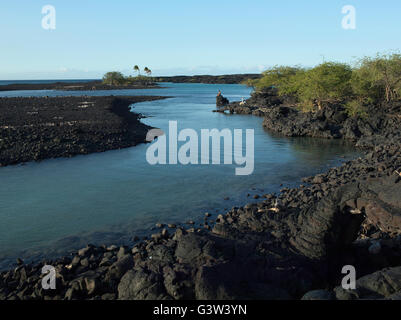 Blick auf Kiholo Bay, Hawaiis Big Island, Hawaii, USA Stockfoto