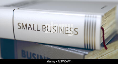 Buchtitel auf dem Buchrücken - Kleinunternehmen. Stockfoto