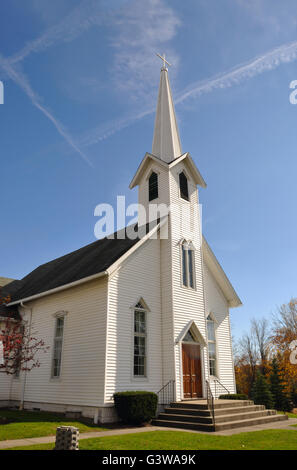 Ländliche Kirche, Midwest, Ohio, in der Nähe von Akron, USA Stockfoto