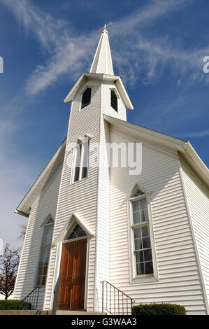 Ländliche Kirche, Midwest, Ohio, in der Nähe von Akron, USA Stockfoto