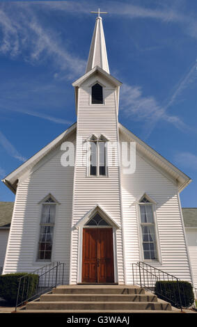 Ländliche Kirche, Midwest, Ohio, in der Nähe von Akron, USA Stockfoto