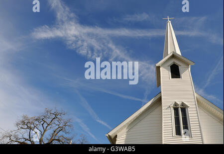 Ländliche Kirche, Midwest, Ohio, in der Nähe von Akron, USA Stockfoto