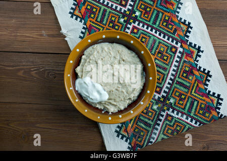 Dezhen Russischen Gericht Aus Haferflocken Und Verdorbene Milch Stockfotografie Alamy