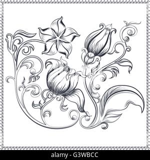 Reich verzierte, Vintage floral ornament Stock Vektor