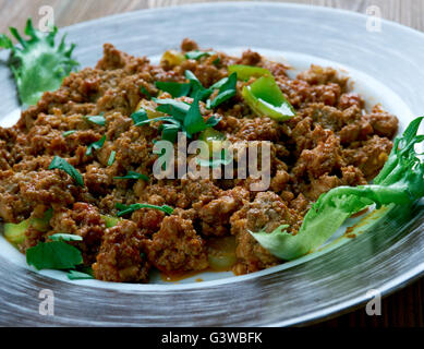 Huhn Keema - indische köstliche gehacktem Hühnerfleisch curry Stockfoto