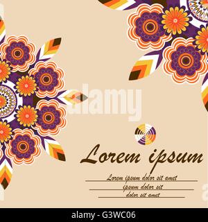 Schulheft mit floralen Ornament Mandala zu decken Stock Vektor