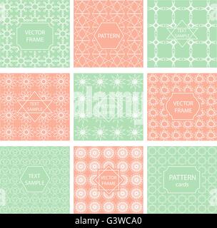 Nahtlose, geflieste Ornament Muster, geometrischen Rahmen Stock Vektor