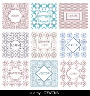 Muster, geometrischen Rahmen gefliest ornament Stock Vektor