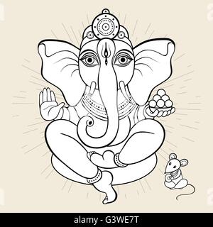 Hindu-Gott Ganesha Stock Vektor