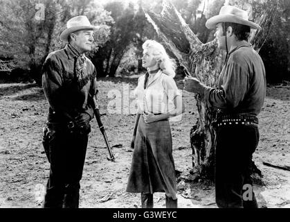 Ride Lonesome, aka: Auf heraus Faust, USA 1958, Regie: Budd Boetticher, Monia: Randolph Scott ("Links"), Karen Steele, Pernell Roberts Stockfoto