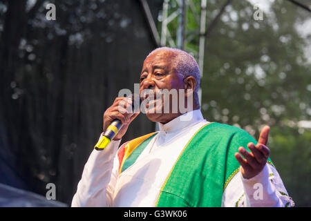 Mahmoud Ahmed Musikshow, Respekt Festival 2016 in Prag, 12. Juni 2016, Tschechische Republik Stockfoto