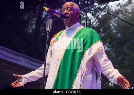 Mahmoud Ahmed, Respekt Festival 2016 in Prag, 12. Juni 2016, Tschechische Republik Stockfoto