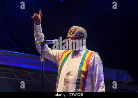 Mahmoud Ahmed, Respekt Festival 2016 in Prag, 12. Juni 2016, Tschechische Republik Stockfoto