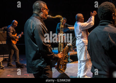 Mahmoud Ahmed Musikshow, Respekt Festival 2016 in Prag, 12. Juni 2016, Tschechische Republik Stockfoto