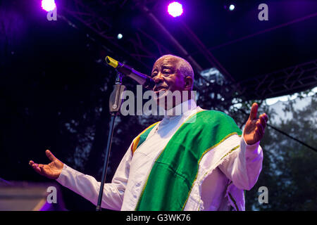 Mahmoud Ahmed, Respekt Festival 2016 in Prag, 12. Juni 2016, Tschechische Republik Stockfoto