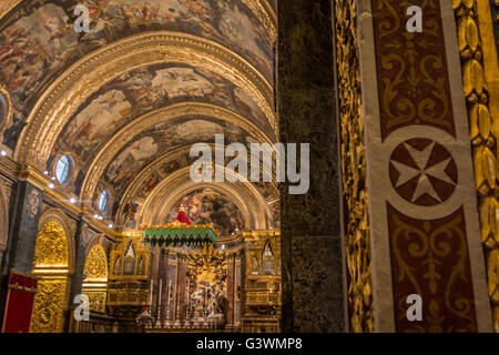 St. Johns Co. Kathedrale; Valletta auf Malta Stockfoto