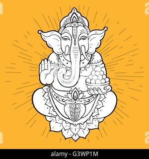 Hindu-Gott Ganesha Stock Vektor