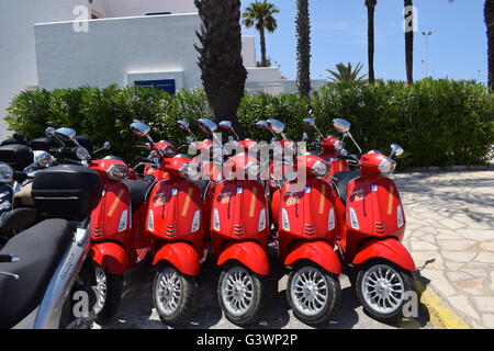 Roten mopeds Stockfoto