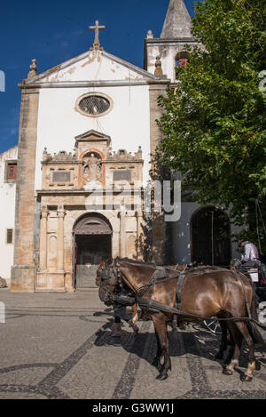 Europa, Portugal, Estremadura Region Leiria District, Obidos, Marienkirche Stockfoto