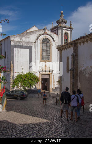 Europa, Portugal, Estremadura Region Leiria District, Obidos, ist St. Peter Kirche Stockfoto