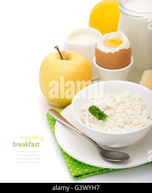 Gesundes Frühstück von Milchprodukten Stockfoto