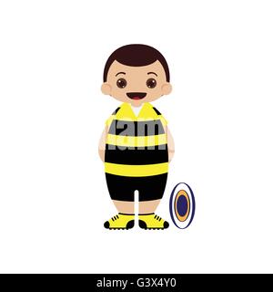 Cartoon-Rugby-Spieler-Vektor-illustration Stock Vektor