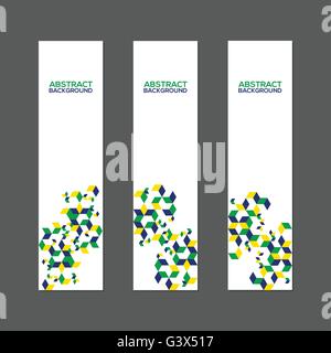 Sammlung von abstrakten Banner mit Brasilien-Flagge-Farbkonzept Stock Vektor