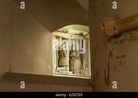 16. Jahrhundert Cheyney Denkmal in St. Laurence Kirche in Guestling in der Nähe von Hastings. Stockfoto