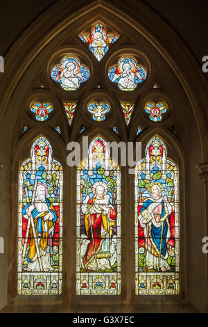 Innenraum der St. Laurence Church in Guestling, East Sussex, England. Stockfoto