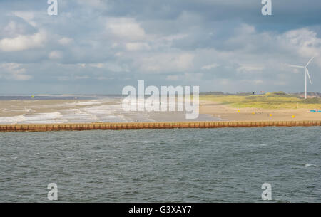 Niederländischen Küste in der Nähe von IJmuiden Stockfoto