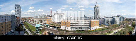 Panorama von London Chelsea Harbour Stockfoto