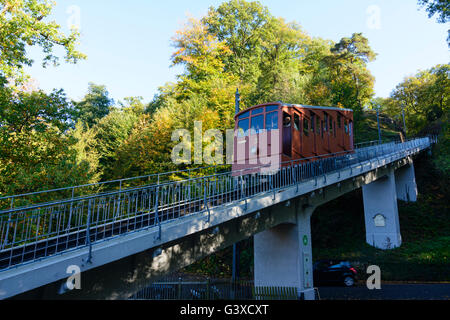 Bergbahn Heidelberg Königsstuhl an der Station Schlossticket, Deutschland, Baden-Württemberg, Kurpfalz, Heidelberg Stockfoto