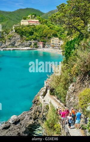 Touristischen Wanderweg nach Monterosso, Cinque Terre, Ligurien, Italien Stockfoto