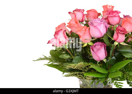 Nahaufnahme Rosenstrauß Stockfoto
