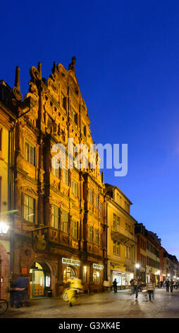 Altstadt: Haus der Ritter, Deutschland, Baden-Württemberg, Kurpfalz, Heidelberg Stockfoto